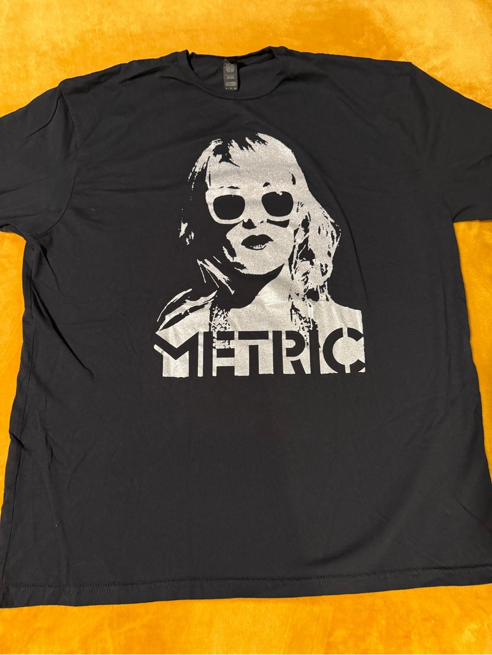 Gildan Black Tee with White Tag Print